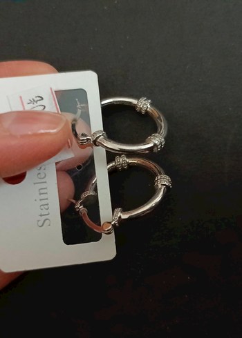 Kadın Mini Tokalı Gümüş Küpeler - Görsel 2