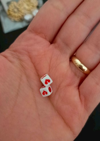 Kırmızı Kalp Desenli Boncuk - Görsel 4