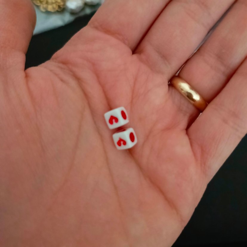 Kırmızı Kalp Desenli Boncuk - Görsel 3