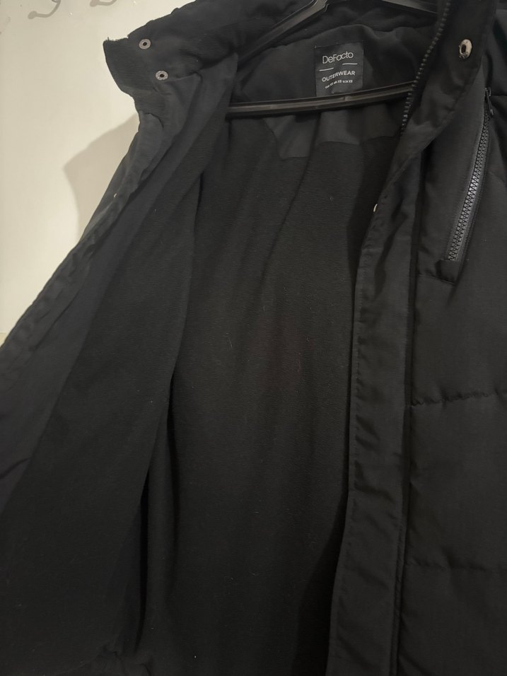 Erkek Kapüşonlu İçi Polarlı Mont - Görsel 4