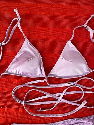 Bershka lila belden bağlamalı bikini
