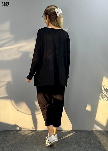 m Beden Siyah Oversize Kadın Eşofman Takımı