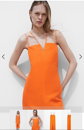 Massimo dutti keten elbise