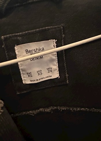 Kemerli Siyah Kadın Denim Ceket - Görsel 3