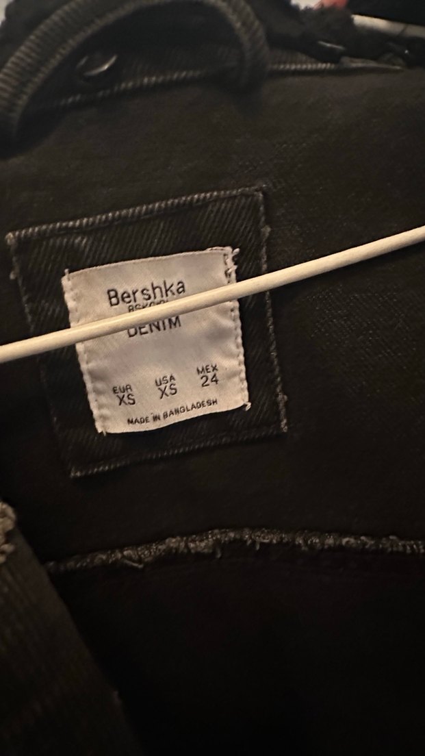 Kemerli Siyah Kadın Denim Ceket - Görsel 3