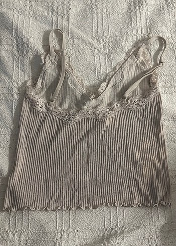 Dantelli Kadın askılı bluz - Görsel 2