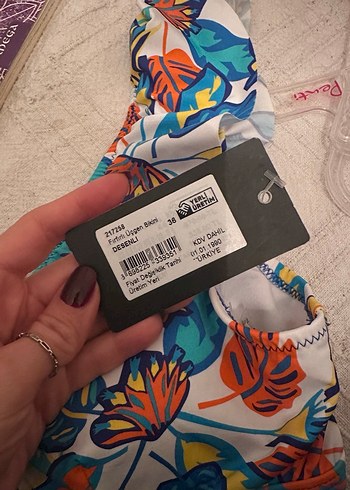 Renkli Bohem Tarzı Mini Bikini Üstü - Görsel 2