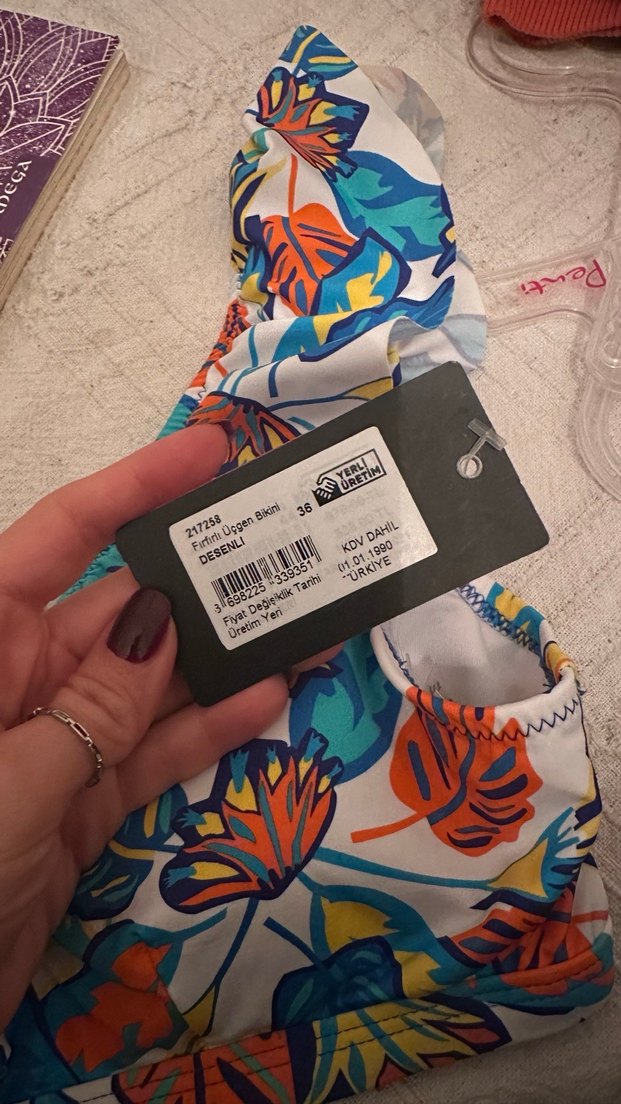 Renkli Bohem Tarzı Mini Bikini Üstü - Görsel 2