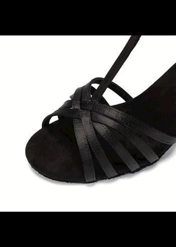 Siyah Tokalı İnce Topuklu Kadın Dans Ayakkabısı - Görsel 3