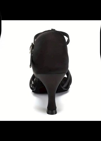 Siyah Tokalı İnce Topuklu Kadın Dans Ayakkabısı - Görsel 2