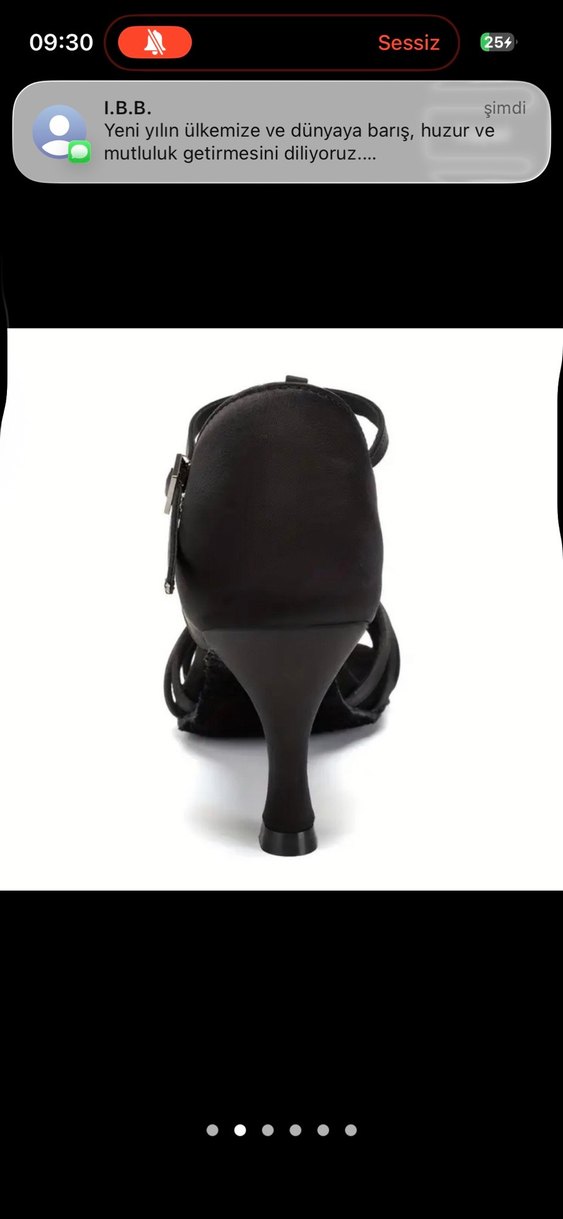 Siyah Tokalı İnce Topuklu Kadın Dans Ayakkabısı - Görsel 2