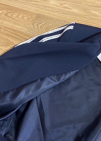 Kadın lacivert Çizgili Kısa Blazer Ceket - Görsel 5