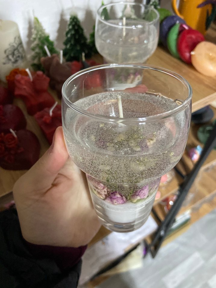 Camda Beyaz Kokulu Mumlar JEL MUM MİS VANİLYA KOKULU - Görsel 3