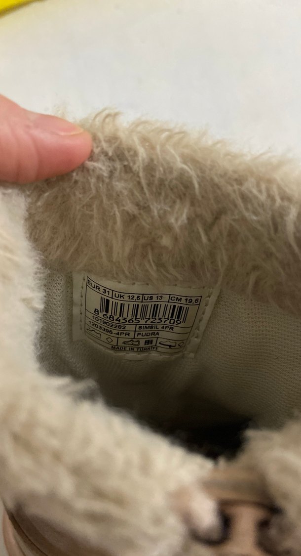 Kız Çocuk Bej Kürk Detaylı Bot - Görsel 2