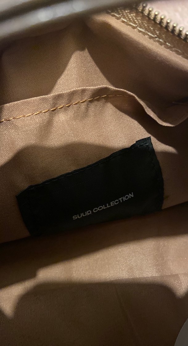 Fermuarlı Bej Keten Kadın Çanta - Görsel 4