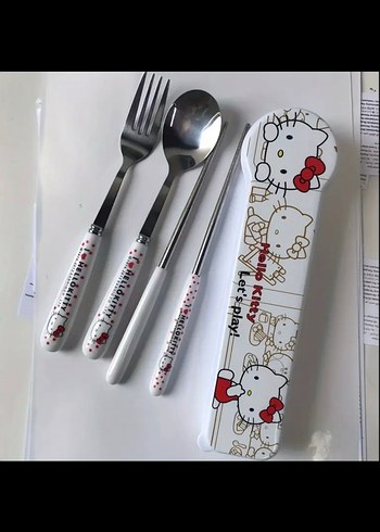 Hello Kitty Çatal Kaşık Seti
