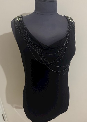 Siyah Gotik Zincir Detaylı Kadın Body Chain - Görsel 3