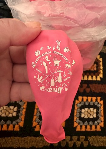 Cinsiyet Balonu Hoşgeldin Kızım Yazılı