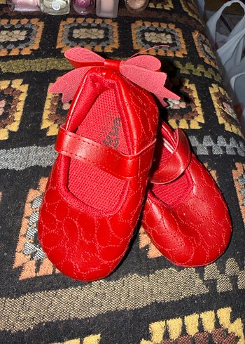 Kız Çocuk Kırmızı Fiyonklu Babet Ayakkabı - Görsel 2