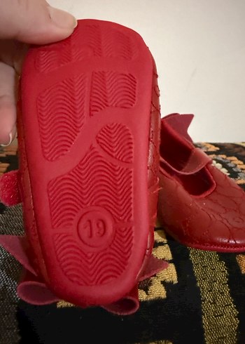 Kız Çocuk Kırmızı Fiyonklu Babet Ayakkabı - Görsel 5