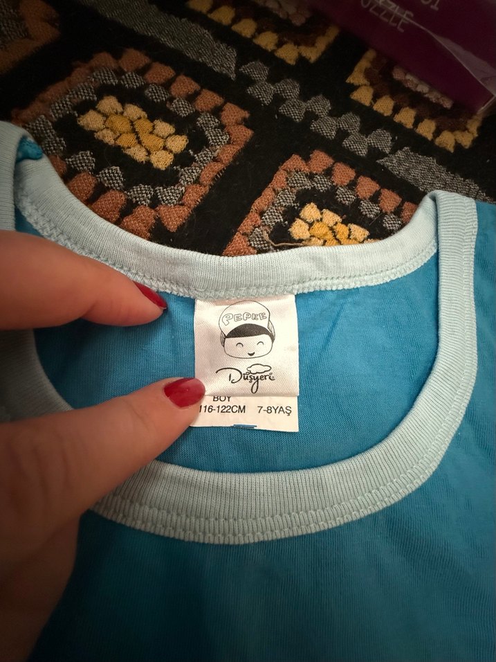 Pepee Çocuk Renkli Baskılı Mavi Atlet - Görsel 4