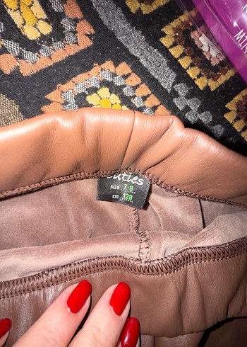 Kız Çocuk Deri Tayt - Görsel 3