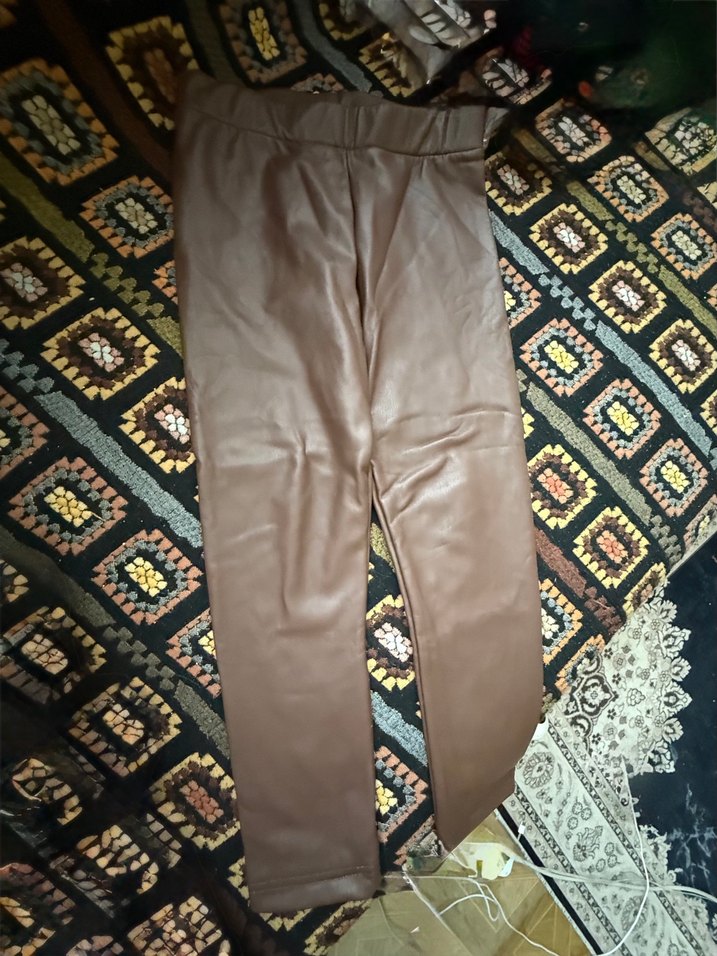 Kız Çocuk Deri Tayt - Görsel 2