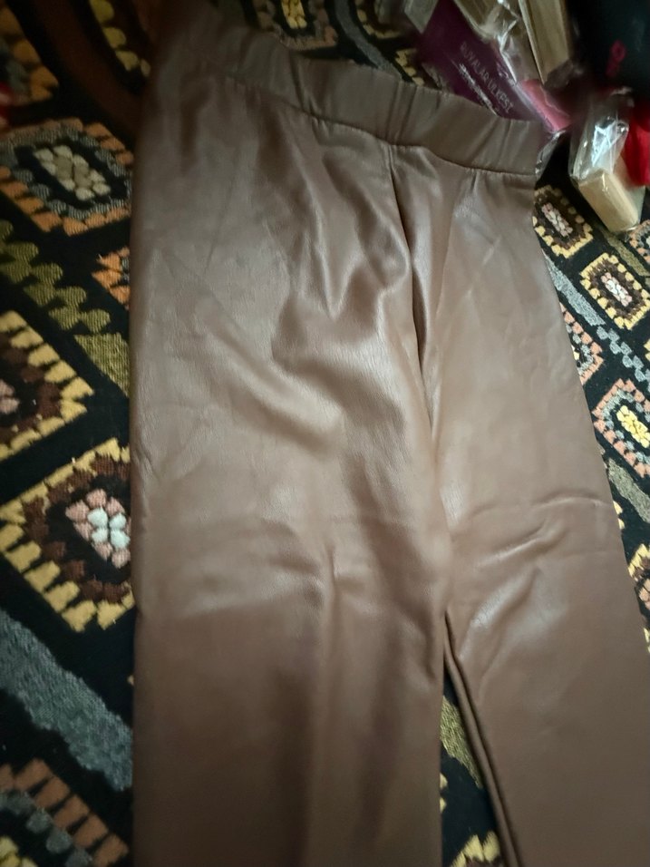 Kız Çocuk Deri Tayt - Görsel 4