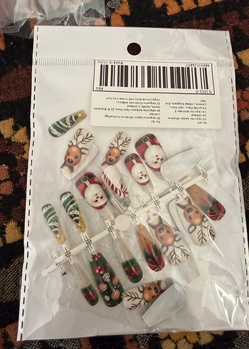 Yılbaşı Noel Temalı Takma Tırnak - Görsel 2