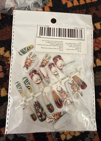 Yılbaşı Noel Temalı Takma Tırnak - Görsel 3