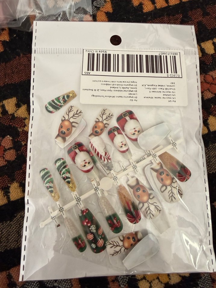 Yılbaşı Noel Temalı Takma Tırnak - Görsel 2