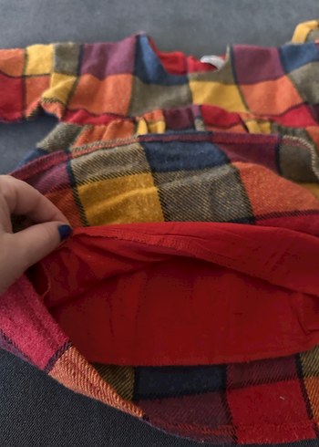 9-12 Ay Beden çeşitli Renk Renkli Kareli Bohem Kız Çocuk Elbise