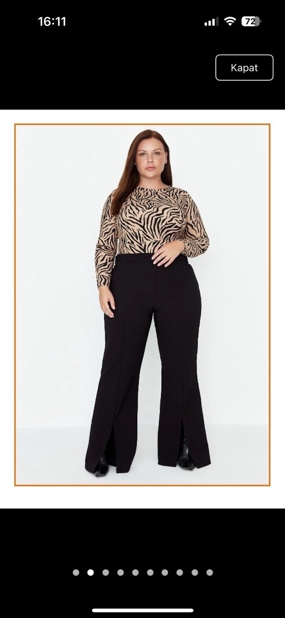 Büyük beden Cigarette Pantolon - Görsel 5