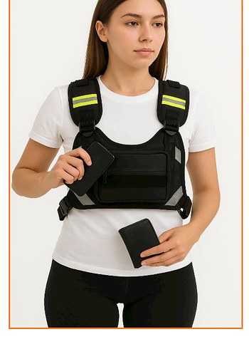 Reflektörlü Kurye Göğüs Çantası - Görsel 2