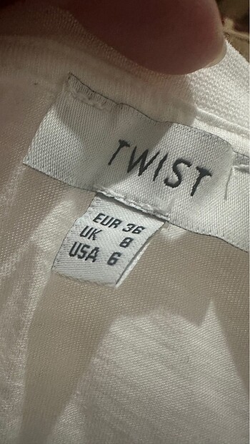 s Beden beyaz Renk Twist Bayan Tshirt