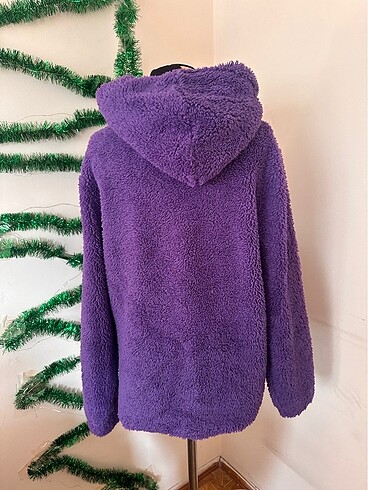 m Beden mor Renk Hype Bayan Peluş Sweatshirt