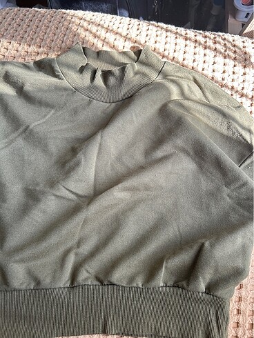 Diğer Haki crop sweat