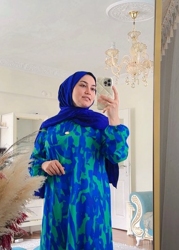Uzun Kol, Bohem Mavi Batik Tunik