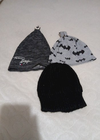 Erkek Örgü Bere Seti - Gri ve Siyah - Görsel 2