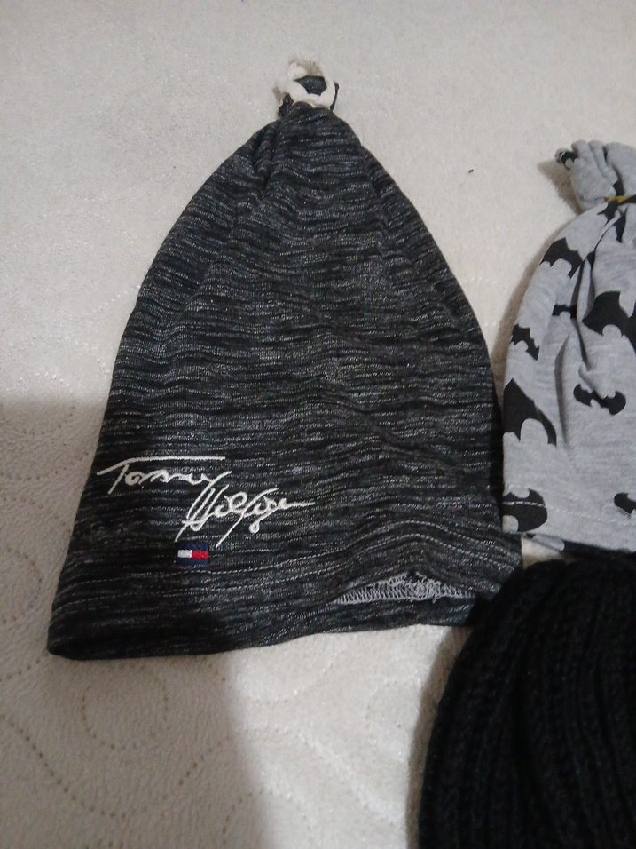 Erkek Örgü Bere Seti - Gri ve Siyah - Görsel 5