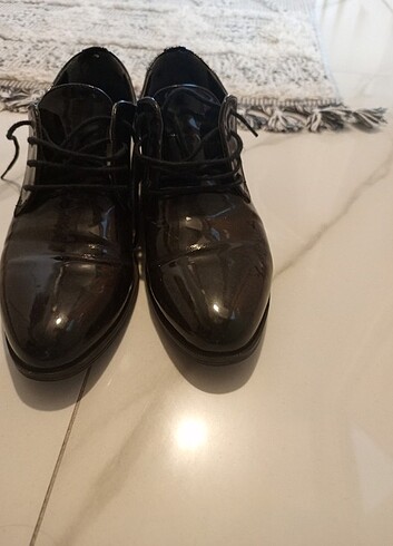37 Beden siyah Renk Klasik oxfort bayan ayakkabisi