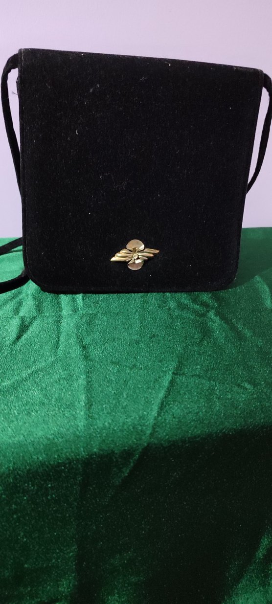 siyah süvet abiye çanta - Görsel 3