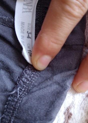 Düğmeli Gri Keten Erkek Şort âdet fiyatı indirim yapılır - Görsel 2