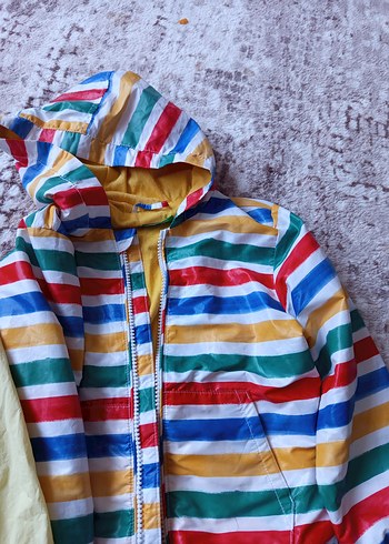 Renkli Fermuarlı Kapüşonlu Erkek Çocuk Yağmurluk âdet fiyatı - Görsel 2