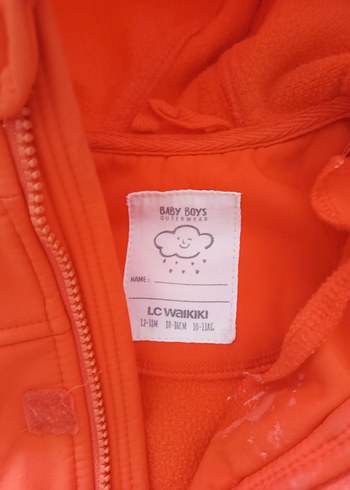 Turuncu Kapüşonlu Fermuarlı Erkek Çocuk Ceket - Görsel 2