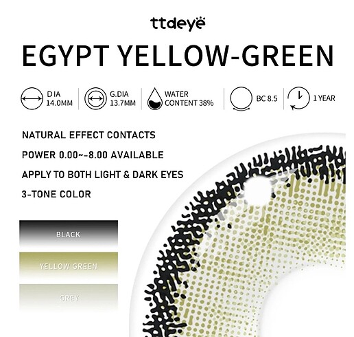  Beden Ttdeye green lens