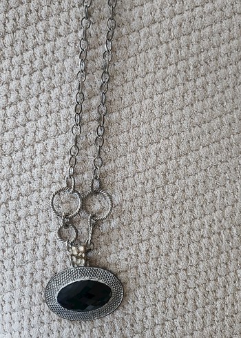 Accessorize Gri Zincir Detaylı Uzun Gotik Kolye