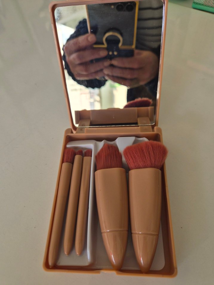 seyahat boy makyaj fırça seti sıfır - Görsel 2