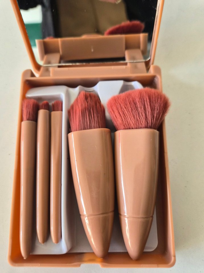 seyahat boy makyaj fırça seti sıfır - Görsel 4