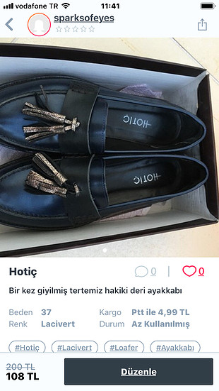 Hotiç Hakiki deri hotiç ayakkabı